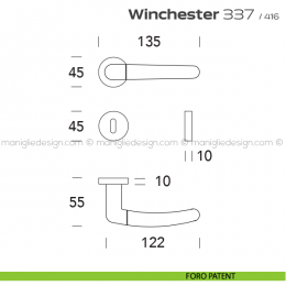 Maniglia per porta 337 Winchester Reguitti 2