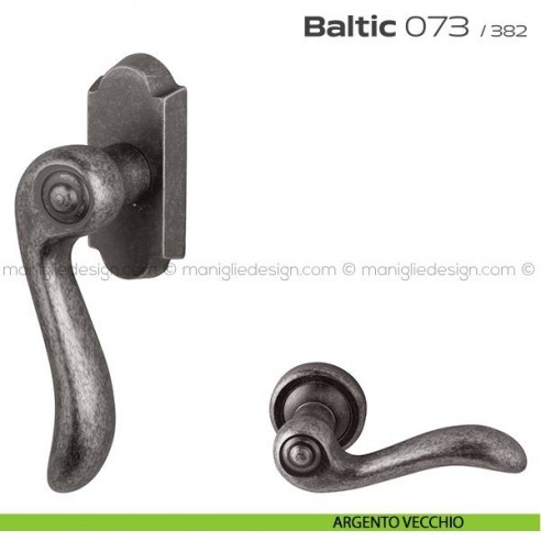 Maniglia martellina DK per finestra 073 Baltic Reguitti argento vecchio