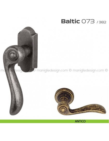 Maniglia martellina DK per finestra 073 Baltic Reguitti antico