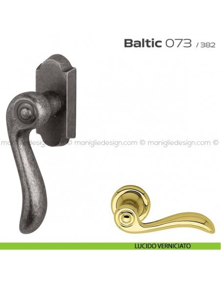 Maniglia martellina DK per finestra 073 Baltic Reguitti lucido verniciato