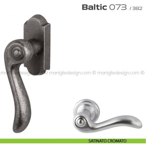 Maniglia martellina DK per finestra 073 Baltic Reguitti satinato cromato
