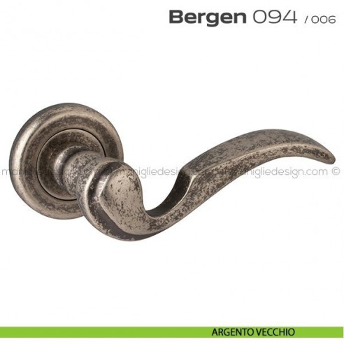Maniglia per porta 094 Bergen Reguitti argento vecchio