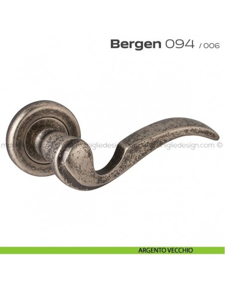 Maniglia per porta 094 Bergen Reguitti argento vecchio