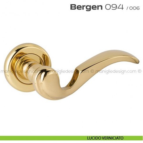 Maniglia per porta 094 Bergen Reguitti lucido verniciato