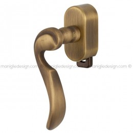 Maniglia per finestra DK con pulsante su placca 094 Bergen Reguitti