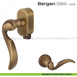 Maniglia per finestra DK con pulsante su placca 094 Bergen Reguitti 2
