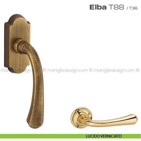 Maniglia martellina DK per finestra T88 Elba Reguitti lucido verniciato