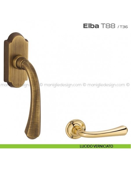 Maniglia martellina DK per finestra T88 Elba Reguitti lucido verniciato