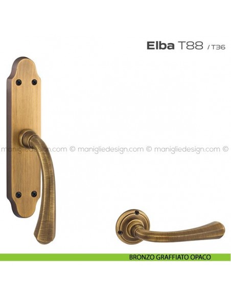Maniglia per finestra cremonese T88 Elba Reguitti bronzato graffiato opaco