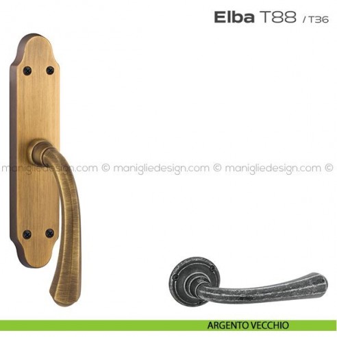 Maniglia per finestra cremonese T88 Elba Reguitti argento vecchio