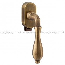 Maniglia per finestra DK con pulsante su placca 800 Epoca Reguitti