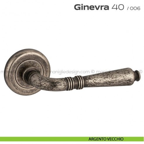 Maniglia per porta Ginevra 40 Reguitti argento vecchio