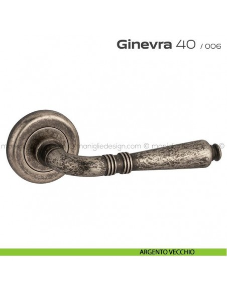 Maniglia per porta Ginevra 40 Reguitti argento vecchio