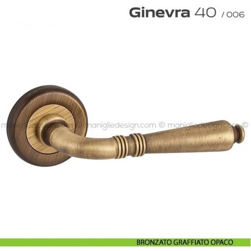 Maniglia per porta Ginevra 40 Reguitti bronzato graffiato opaco