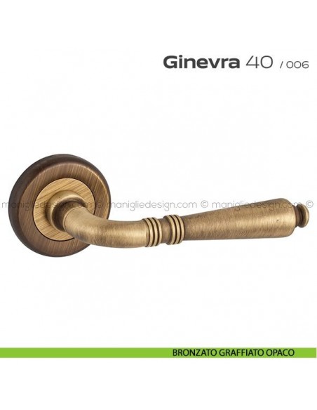 Maniglia per porta Ginevra 40 Reguitti bronzato graffiato opaco