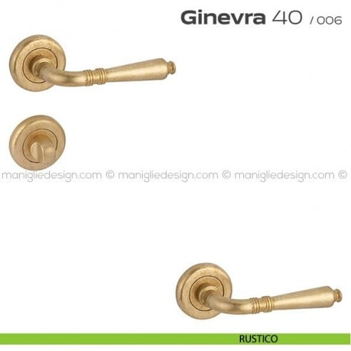 Maniglia per porta con nottolino Ginevra 40 Reguitti rustico