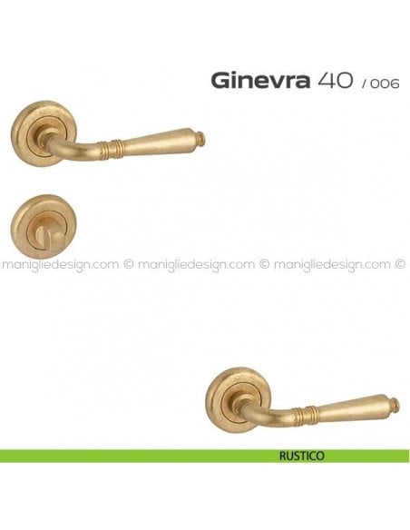 Maniglia per porta con nottolino Ginevra 40 Reguitti rustico