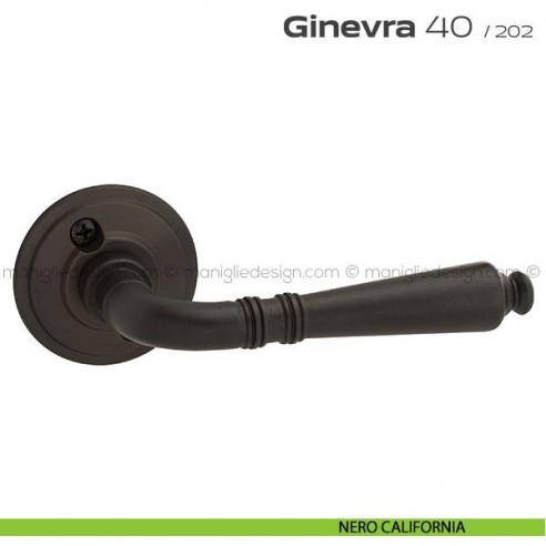 Maniglia per porta 40 Ginevra Reguitti con viti a vista nero california