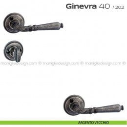 Maniglia per porta con nottolino 40 Ginevra Reguitti con viti a vista 2