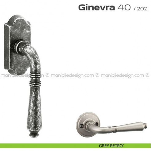 Maniglia per finestra martellina DK 40 Ginevra Reguitti grey retrò