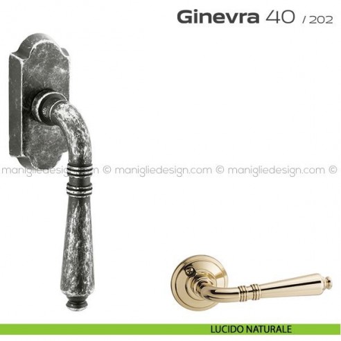 Maniglia per finestra martellina DK 40 Ginevra Reguitti lucido naturale