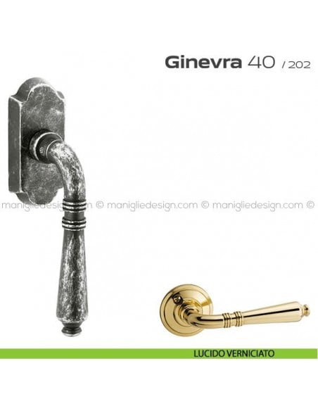 Maniglia per finestra martellina DK 40 Ginevra Reguitti lucido verniciato