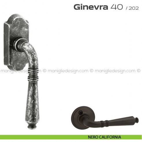 Maniglia per finestra martellina DK 40 Ginevra Reguitti nero california