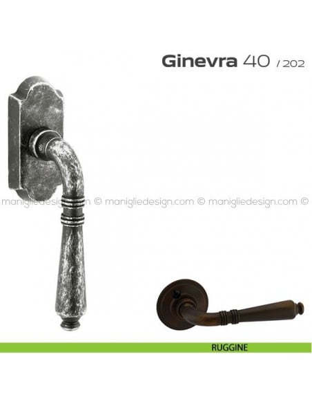 Maniglia per finestra martellina DK 40 Ginevra Reguitti ruggine