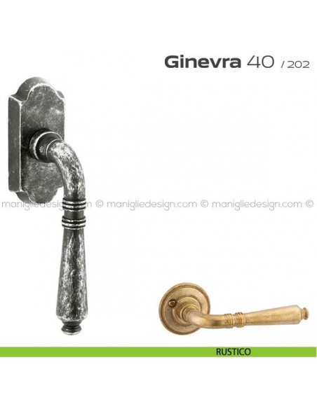 Maniglia per finestra martellina DK 40 Ginevra Reguitti rustico