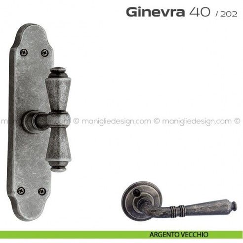 Maniglia per finestra cremonese 40 Ginevra Reguitti argento vecchio