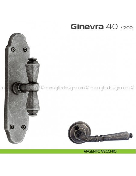 Maniglia per finestra cremonese 40 Ginevra Reguitti argento vecchio