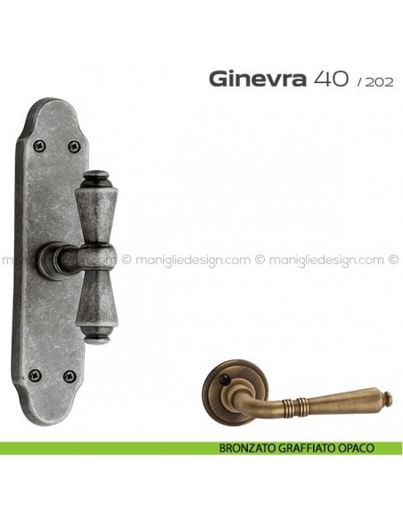 Maniglia per finestra cremonese 40 Ginevra Reguitti bronzato graffiato opaco