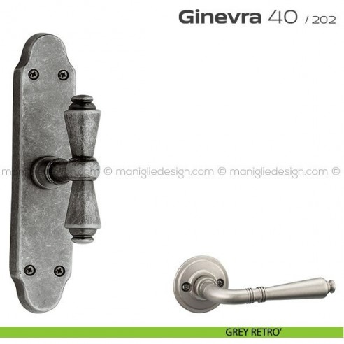 Maniglia per finestra cremonese 40 Ginevra Reguitti grey retrò