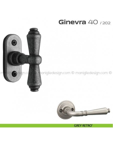 Maniglia per finestra martellina 40 Ginevra Reguitti grey retrò