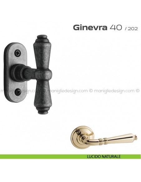 Maniglia per finestra martellina 40 Ginevra Reguitti lucido naturale