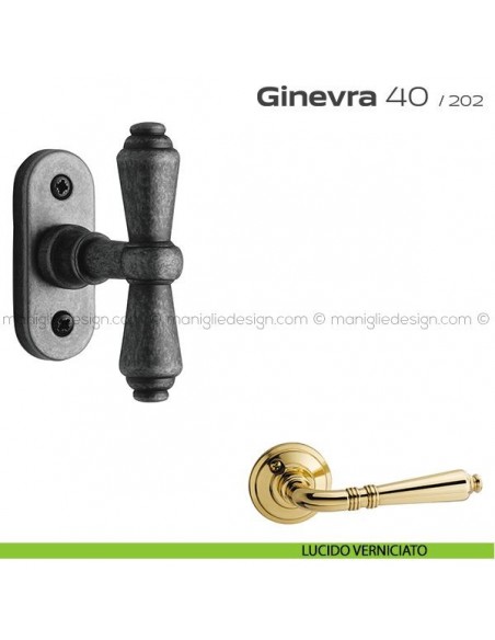 Maniglia per finestra martellina 40 Ginevra Reguitti lucido verniciato