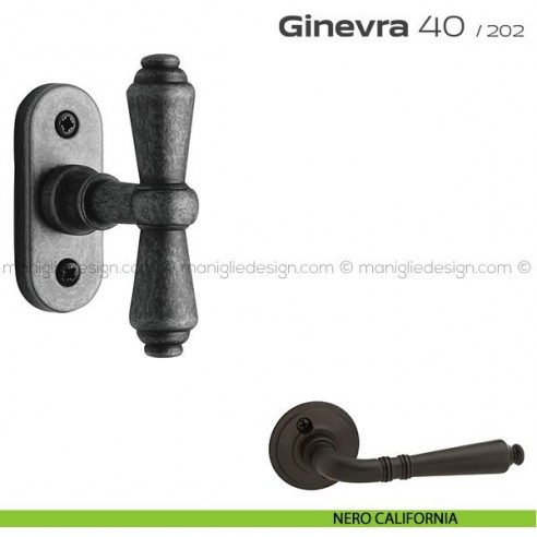 Maniglia per finestra martellina 40 Ginevra Reguitti nero california