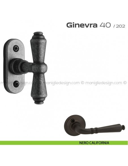 Maniglia per finestra martellina 40 Ginevra Reguitti nero california