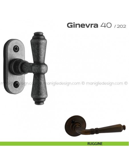 Maniglia per finestra martellina 40 Ginevra Reguitti ruggine