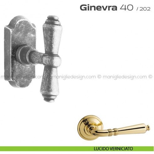 Maniglia per finestra martellina DK impugnatura a T 40 Ginevra Reguitti lucido verniciato