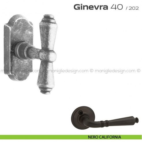 Maniglia per finestra martellina DK impugnatura a T 40 Ginevra Reguitti nero california