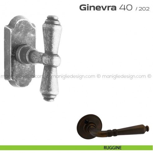 Maniglia per finestra martellina DK impugnatura a T 40 Ginevra Reguitti ruggine