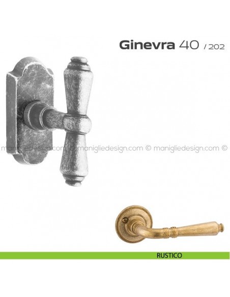 Maniglia per finestra martellina DK impugnatura a T 40 Ginevra Reguitti rustico