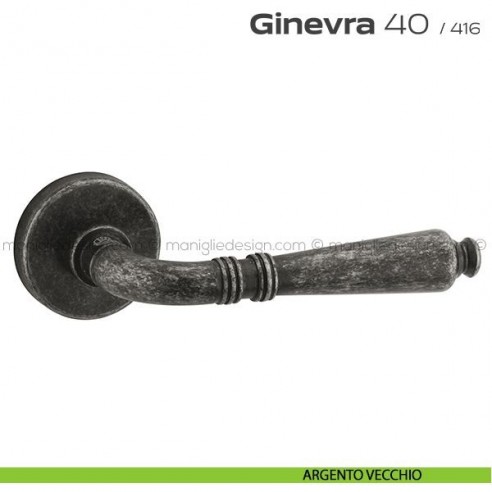 Maniglia per porta 40 Ginevra Reguitti argento vecchio