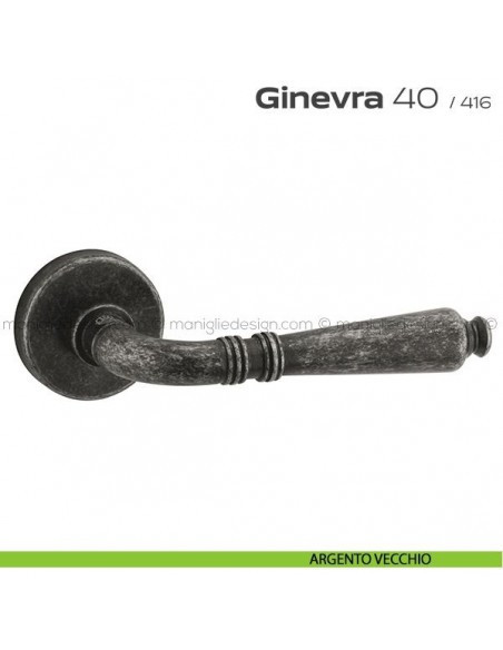 Maniglia per porta 40 Ginevra Reguitti argento vecchio
