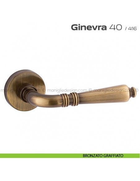 Maniglia per porta 40 Ginevra Reguitti bronzato graffiato