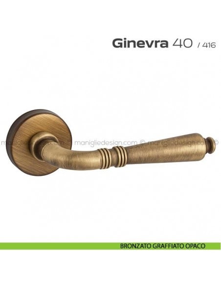 Maniglia per porta 40 Ginevra Reguitti bronzato graffiato opaco