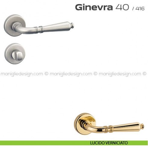 Maniglia per porta con nottolino 40 Ginevra Reguitti lucido verniciato