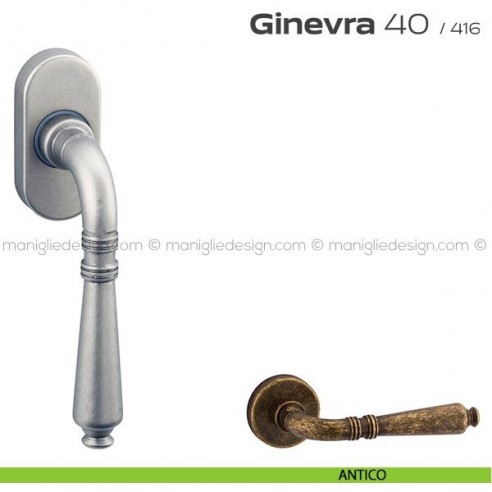 Maniglia martellina DK per finestra 40 Ginevra Reguitti antico