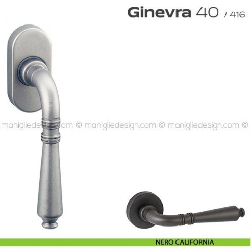Maniglia martellina DK per finestra 40 Ginevra Reguitti nero california
